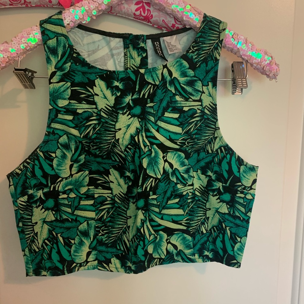 H&M Palm Tree Crop Set 4 6 XS S - Picture 2 of 5